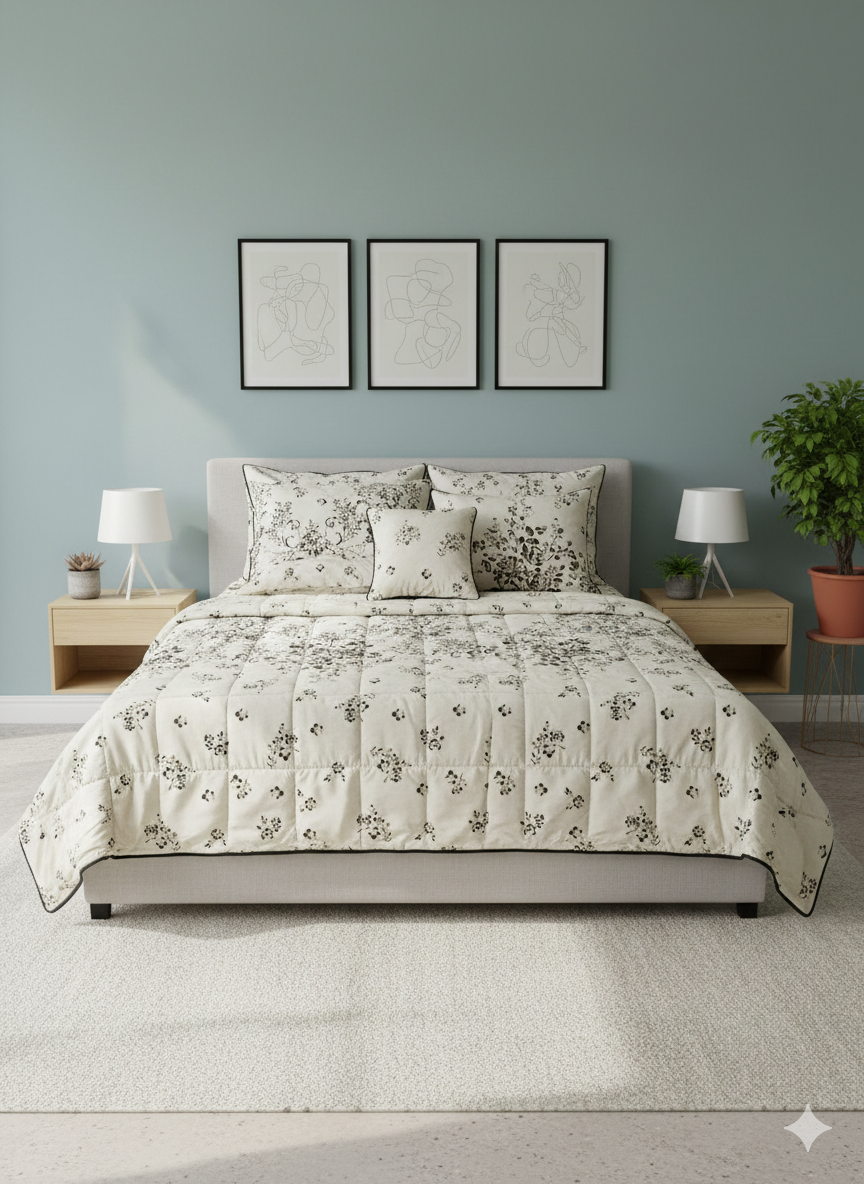 IV681 Cotton Comforter Set - Light Filling