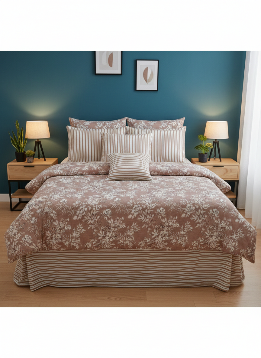 IV774 Cotton Comforter Set - Light Filling