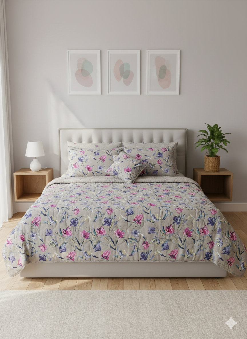 IV601 Cotton Comforter Set - Light Filling