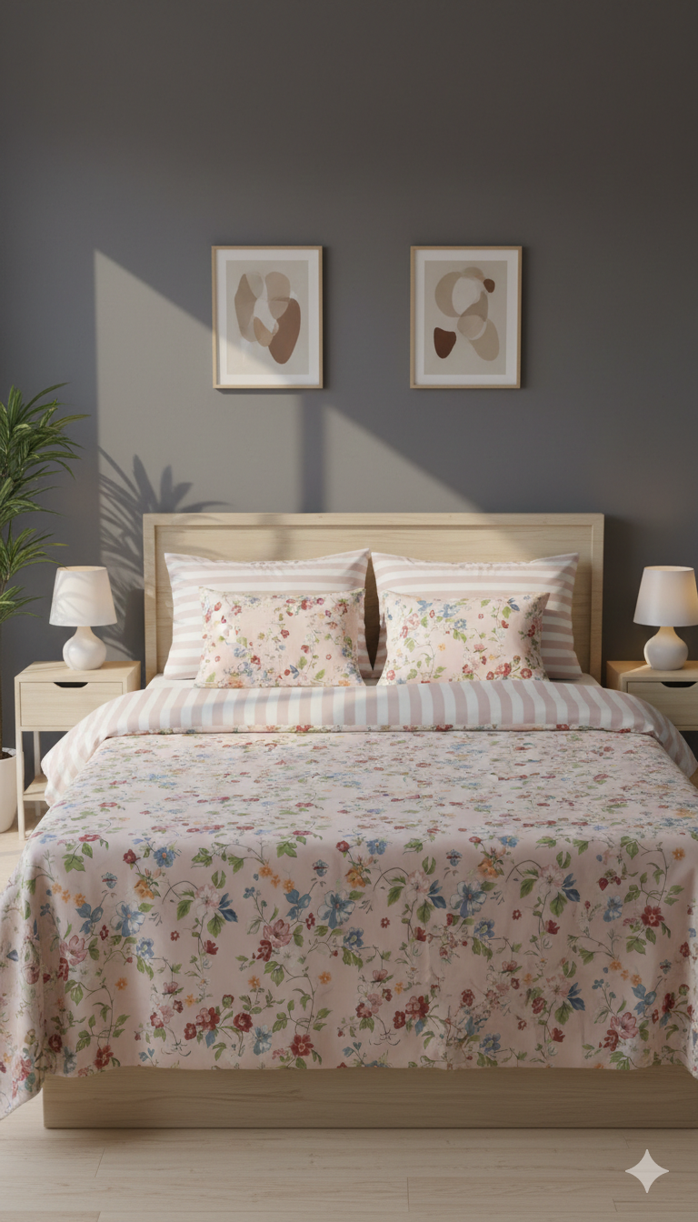 IV795 Cotton Duvet Cover Set - Without Filling