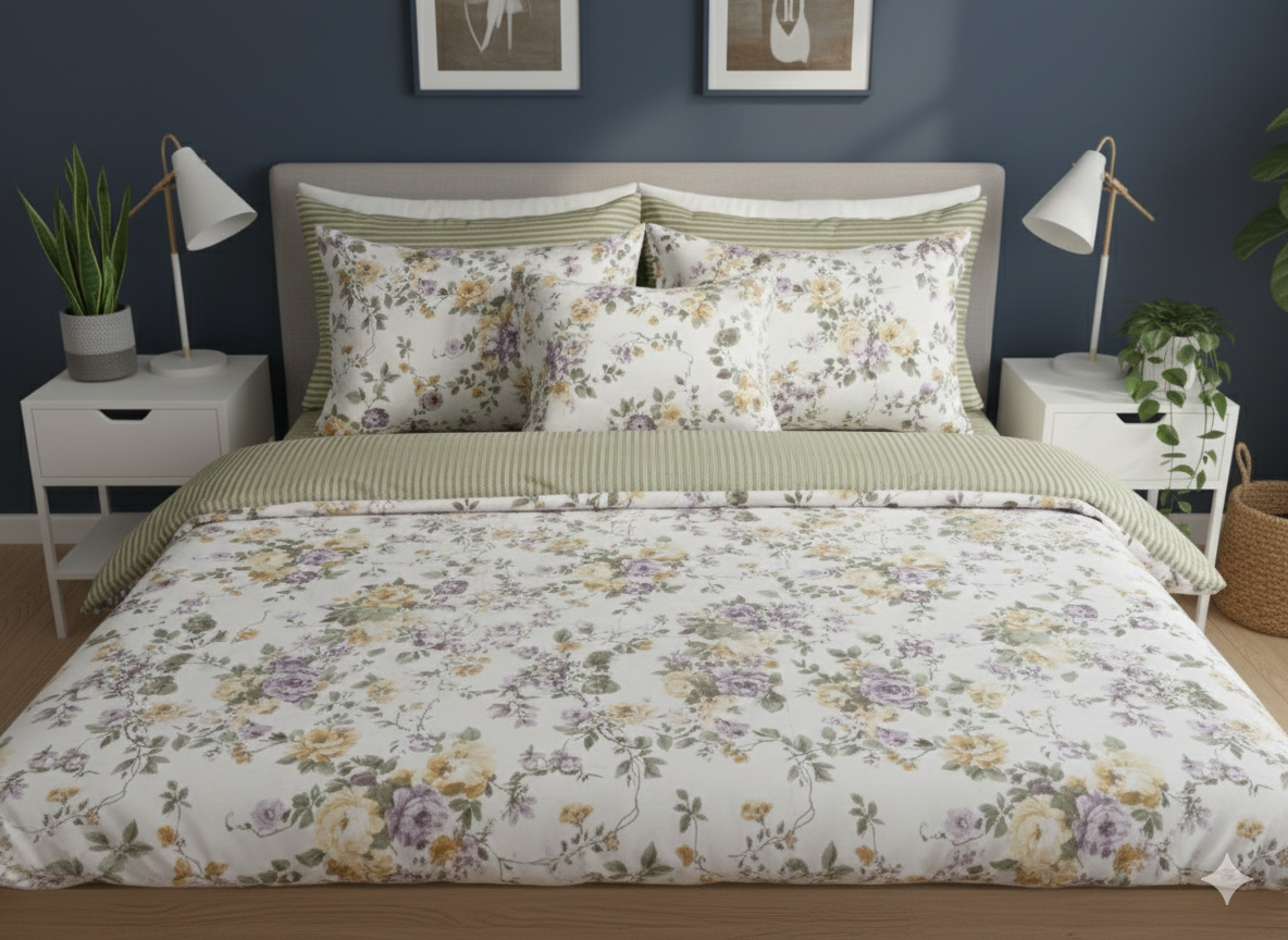 IV755 Cotton Duvet Cover Set - Without Filling