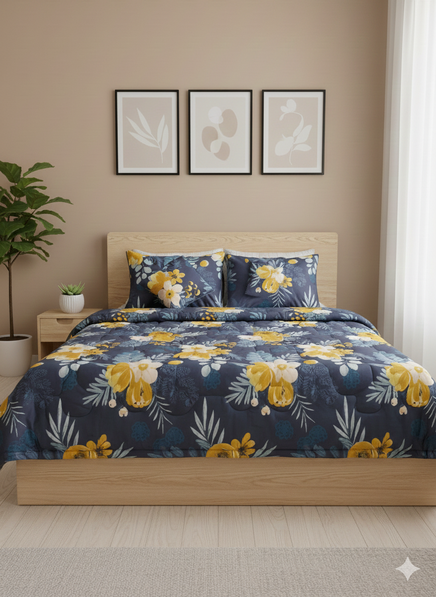 IV674 Cotton Comforter Set - Light Filling
