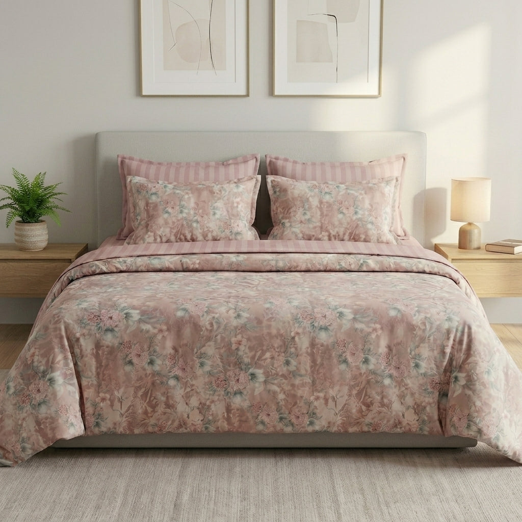 IV920 Luxury Cotton Satin Duvet Cover Set - Without Filling