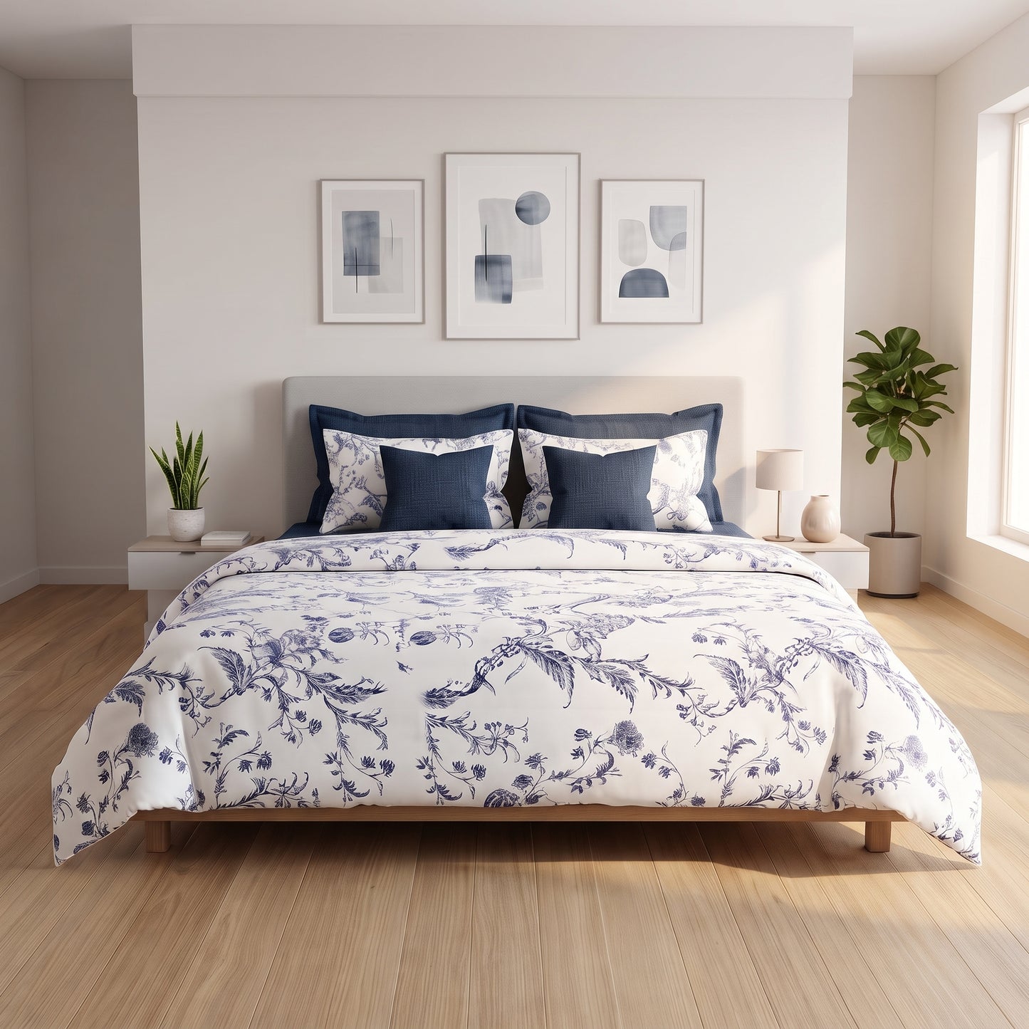 The Porcelain Bloom Duvet Cover Set