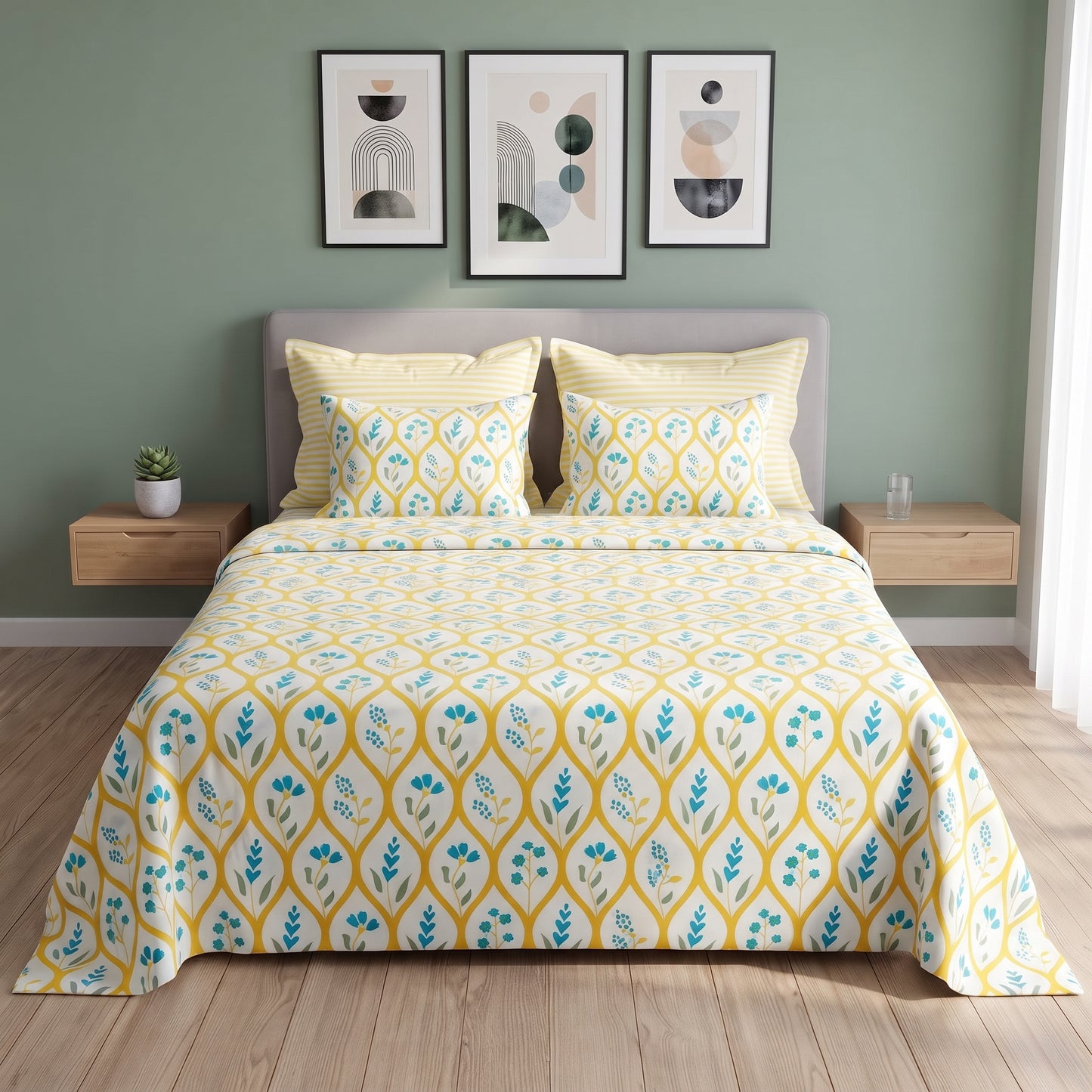 Sunlit Trellis Bed Sheet Set