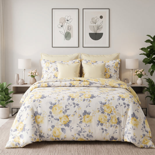 Sunlit Rose Comforter Set