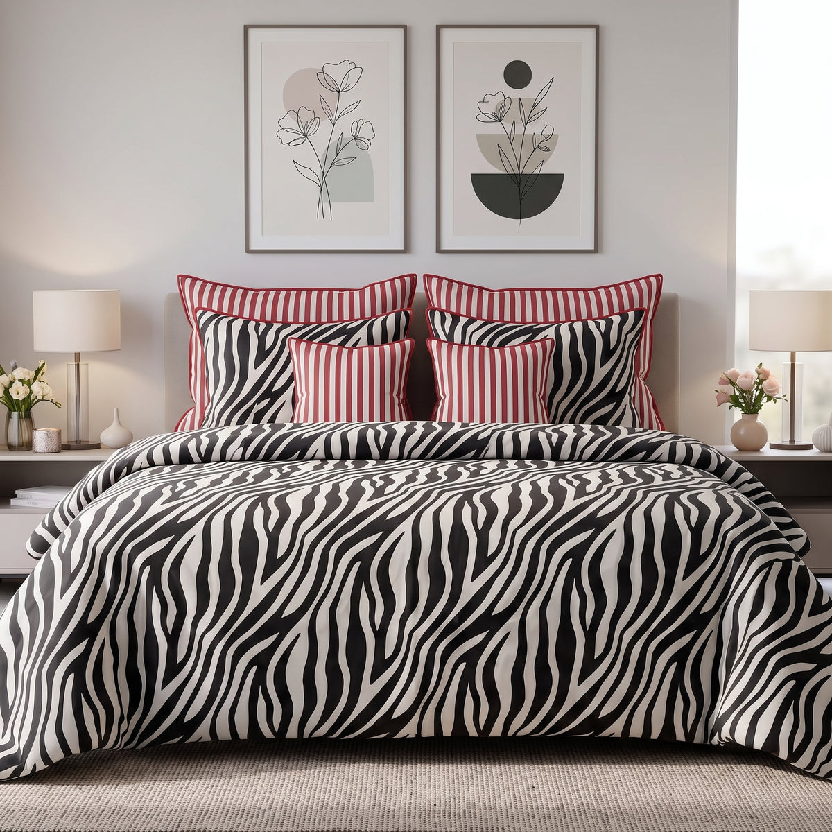 Zebra Stripe Fusion Comforter Set