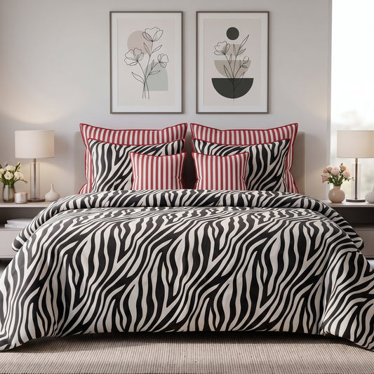 Zebra Stripe Fusion Comforter Set