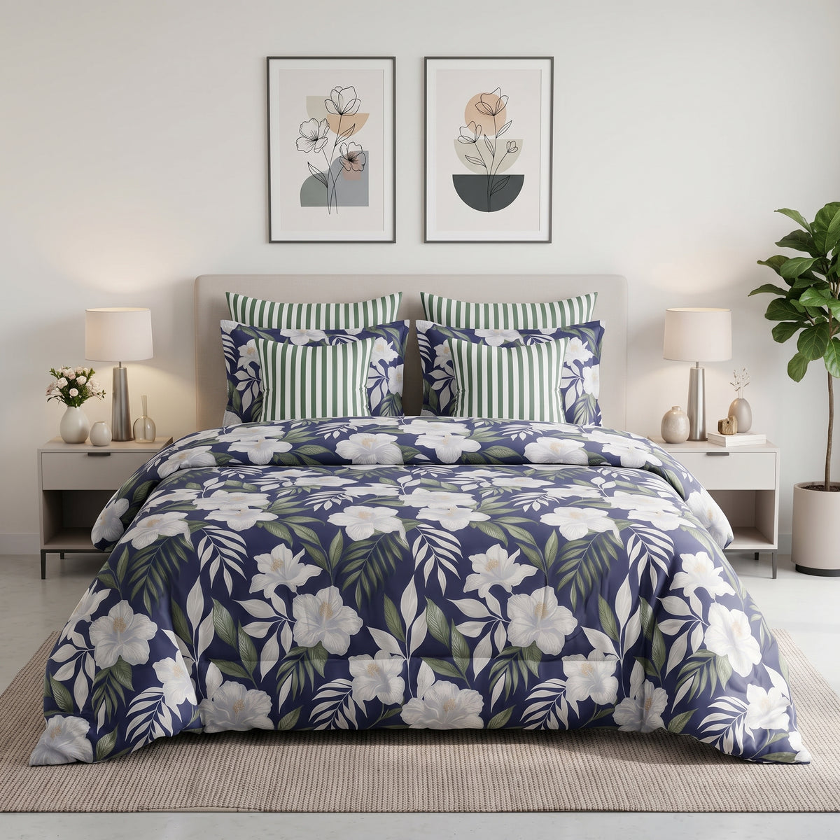 Midnight Jasmine Comforter Set