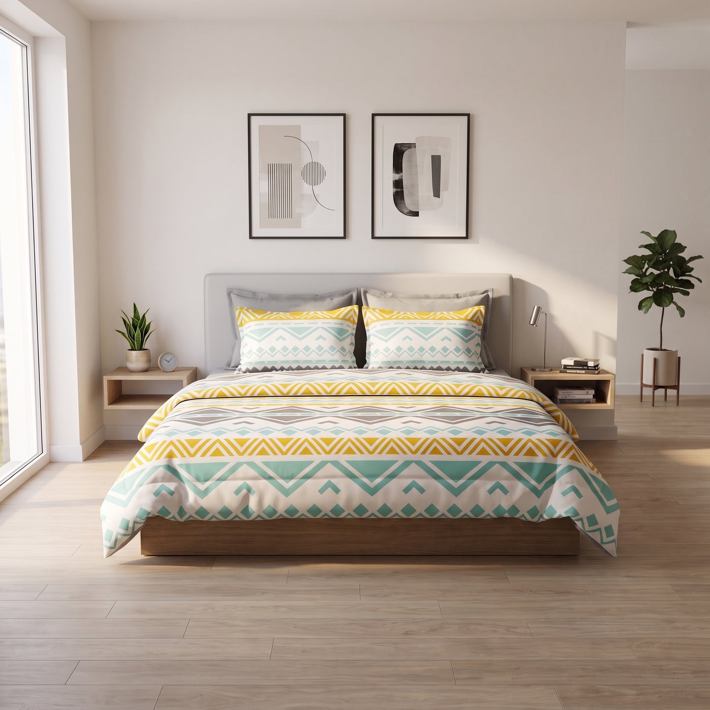 IV942 Cotton Comforter Set - Light Filling