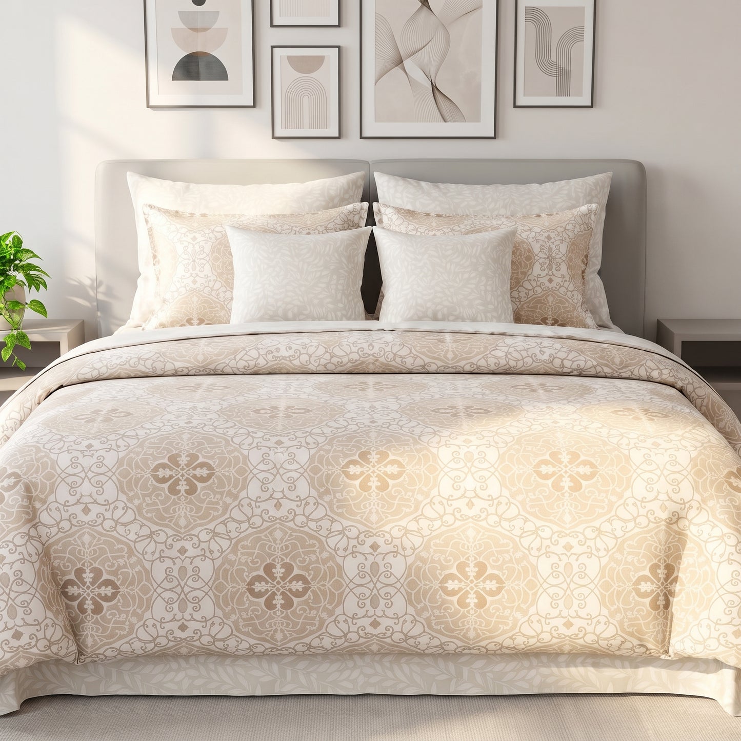 IV959 Cotton Comforter Set - Light Filling