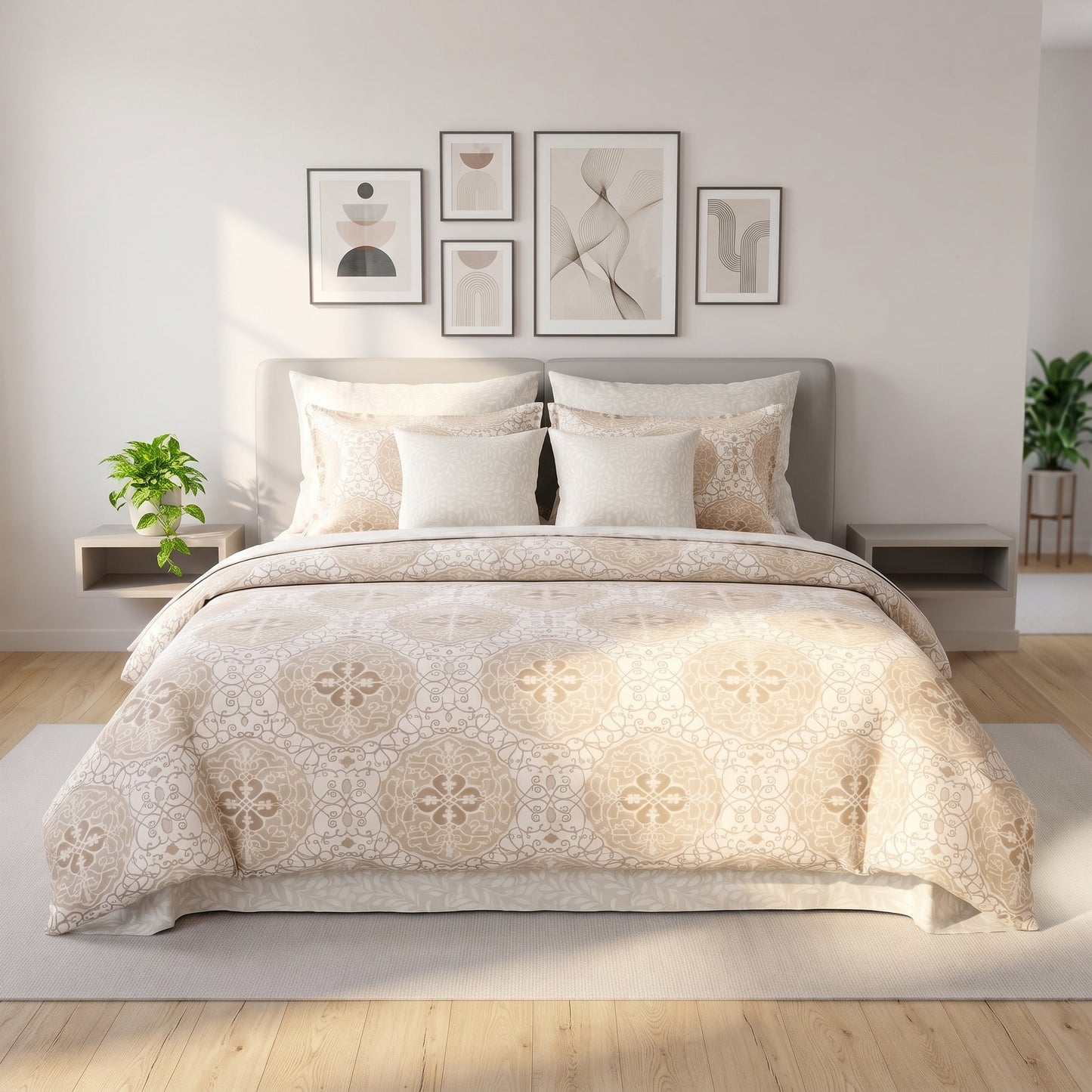IV959 Cotton Comforter Set - Light Filling