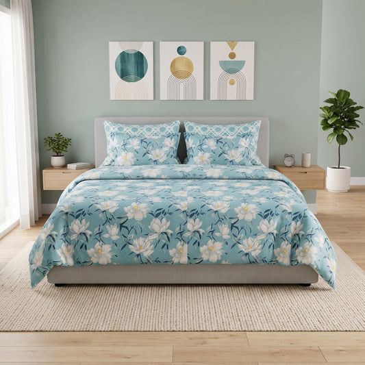Serene Sky Magnolia Comforter Set