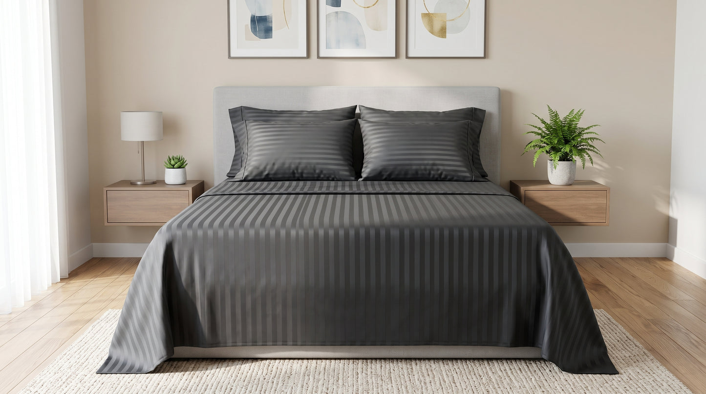 Charcoal Mirage Bed Sheet Set