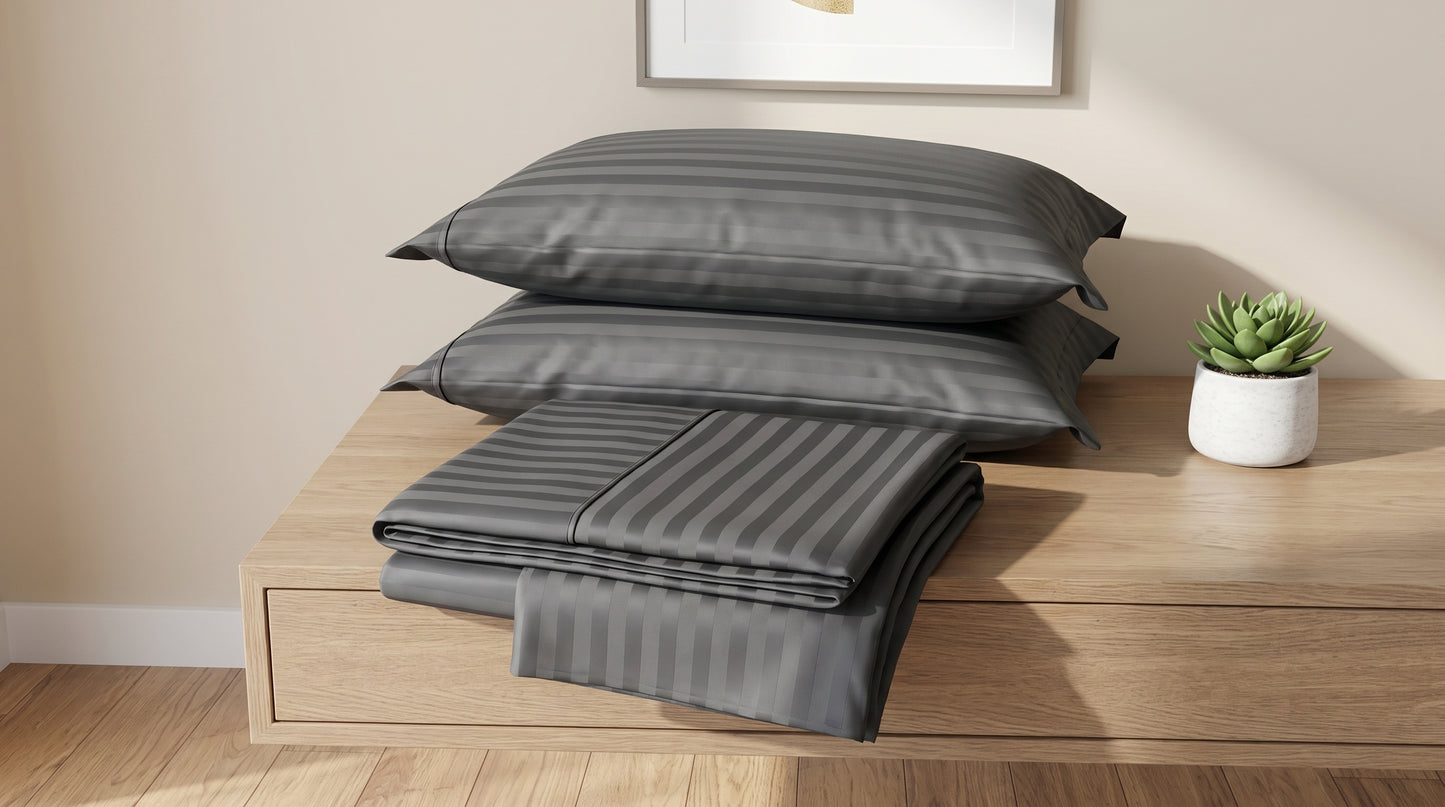 Charcoal Mirage Bed Sheet Set