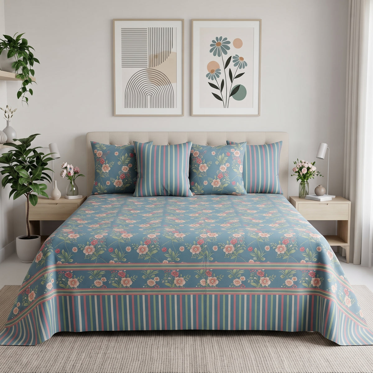 Skyline Petal Bed Sheet Set