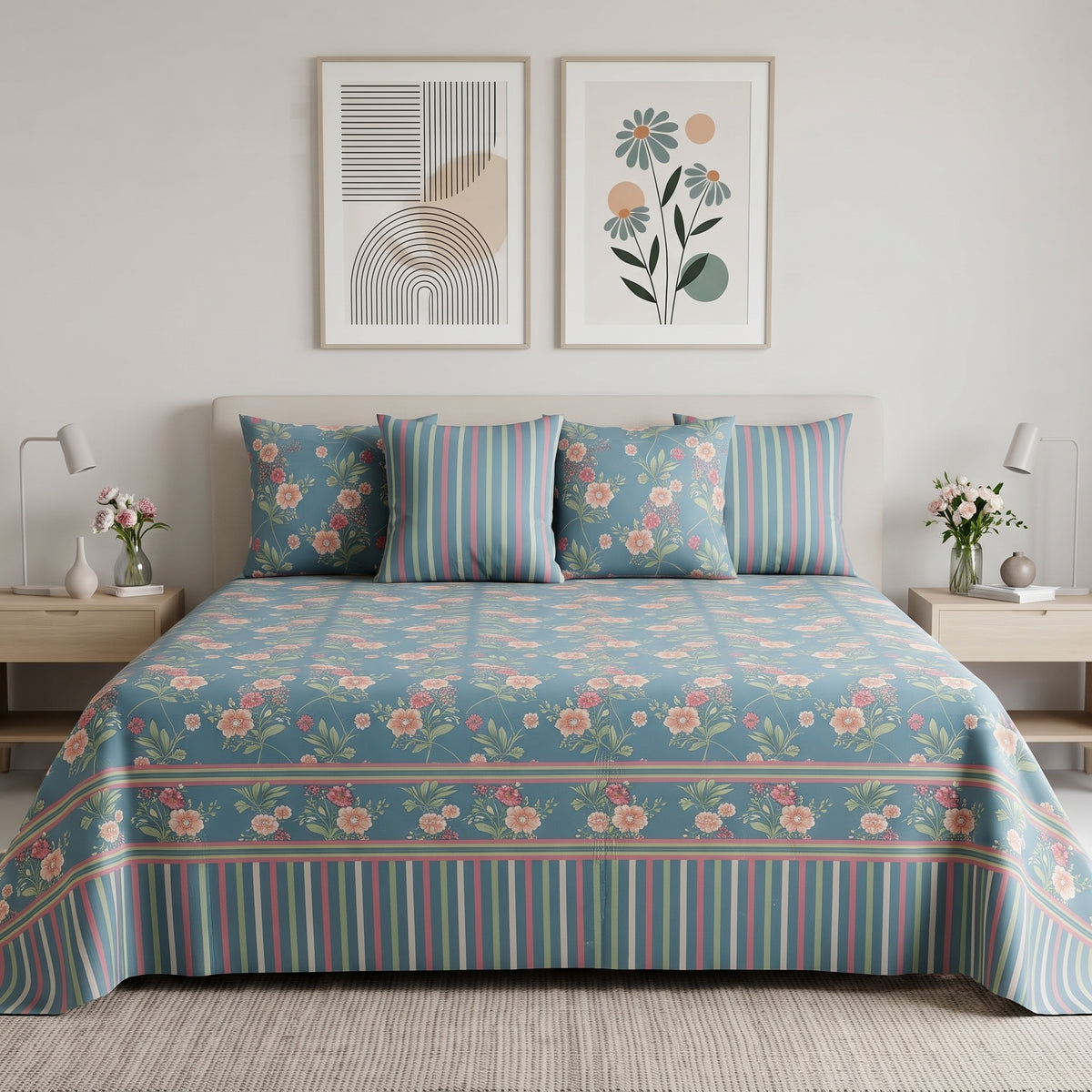 Skyline Petal Bed Sheet Set