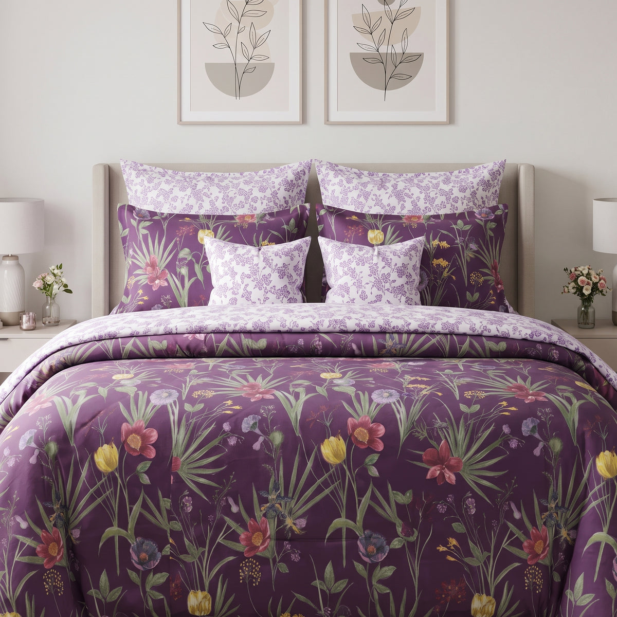 Amethyst Garden Dreams Comforter Set