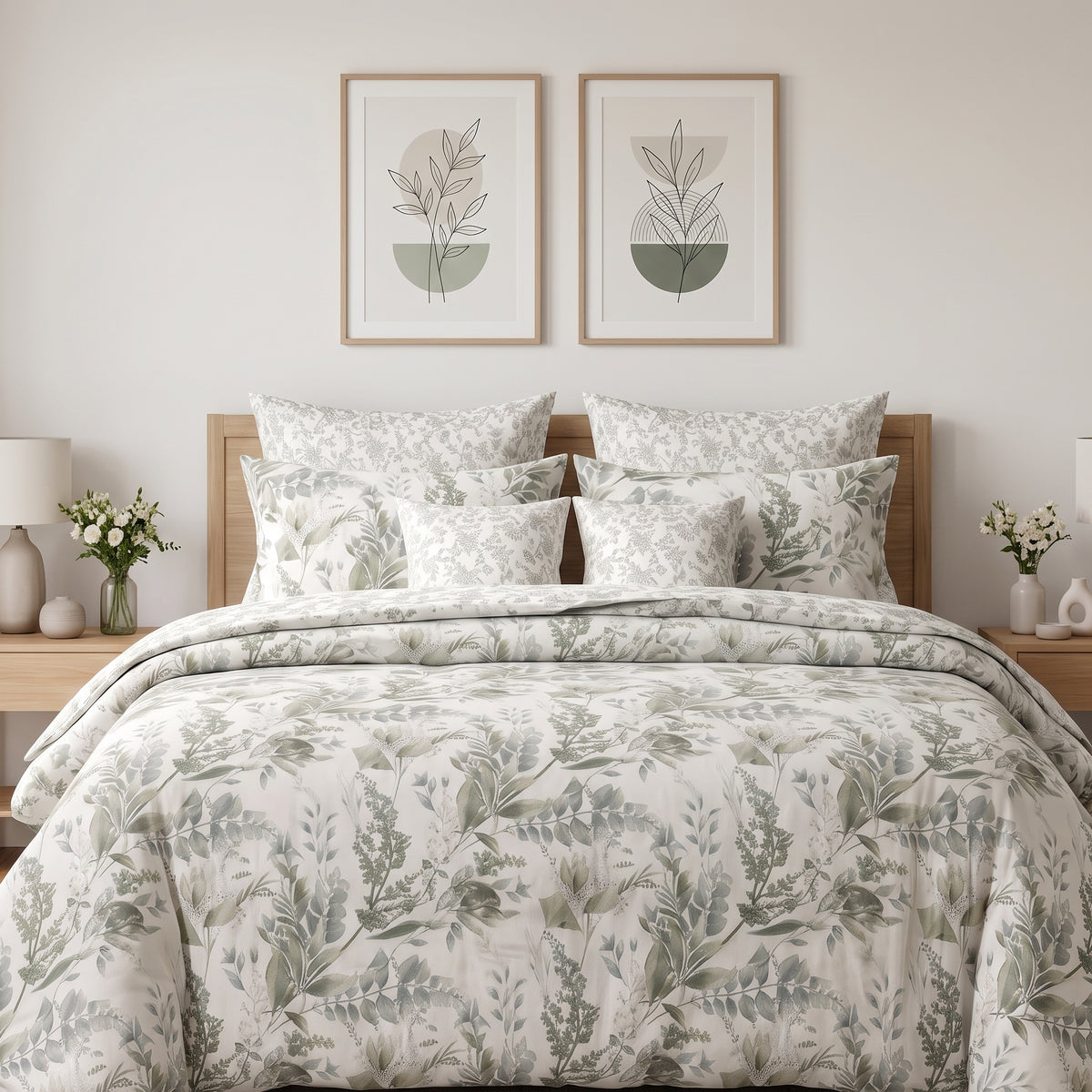 Botanical Sage Retreat Duvet Cover Set
