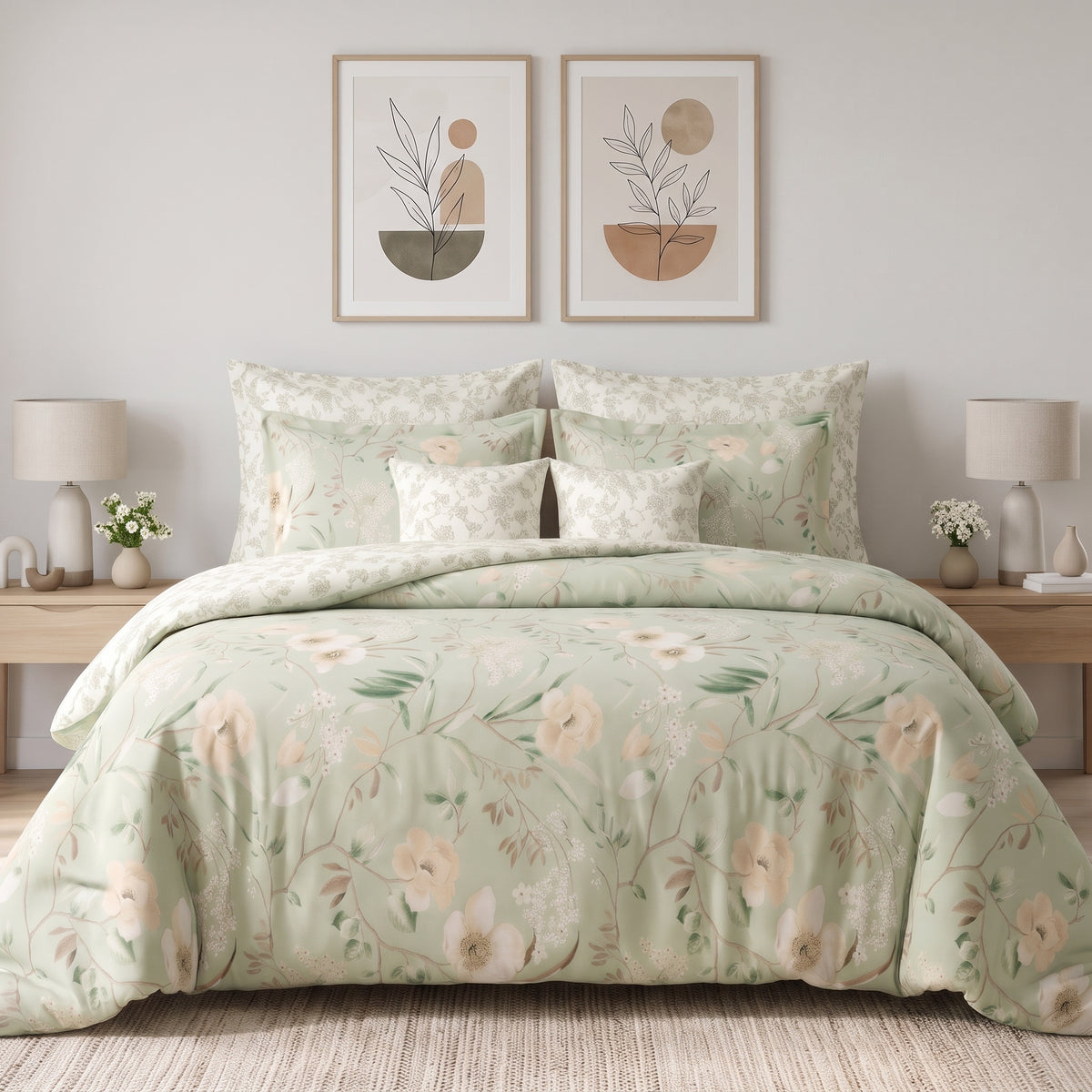Morning Dew Botanica Duvet Cover Set