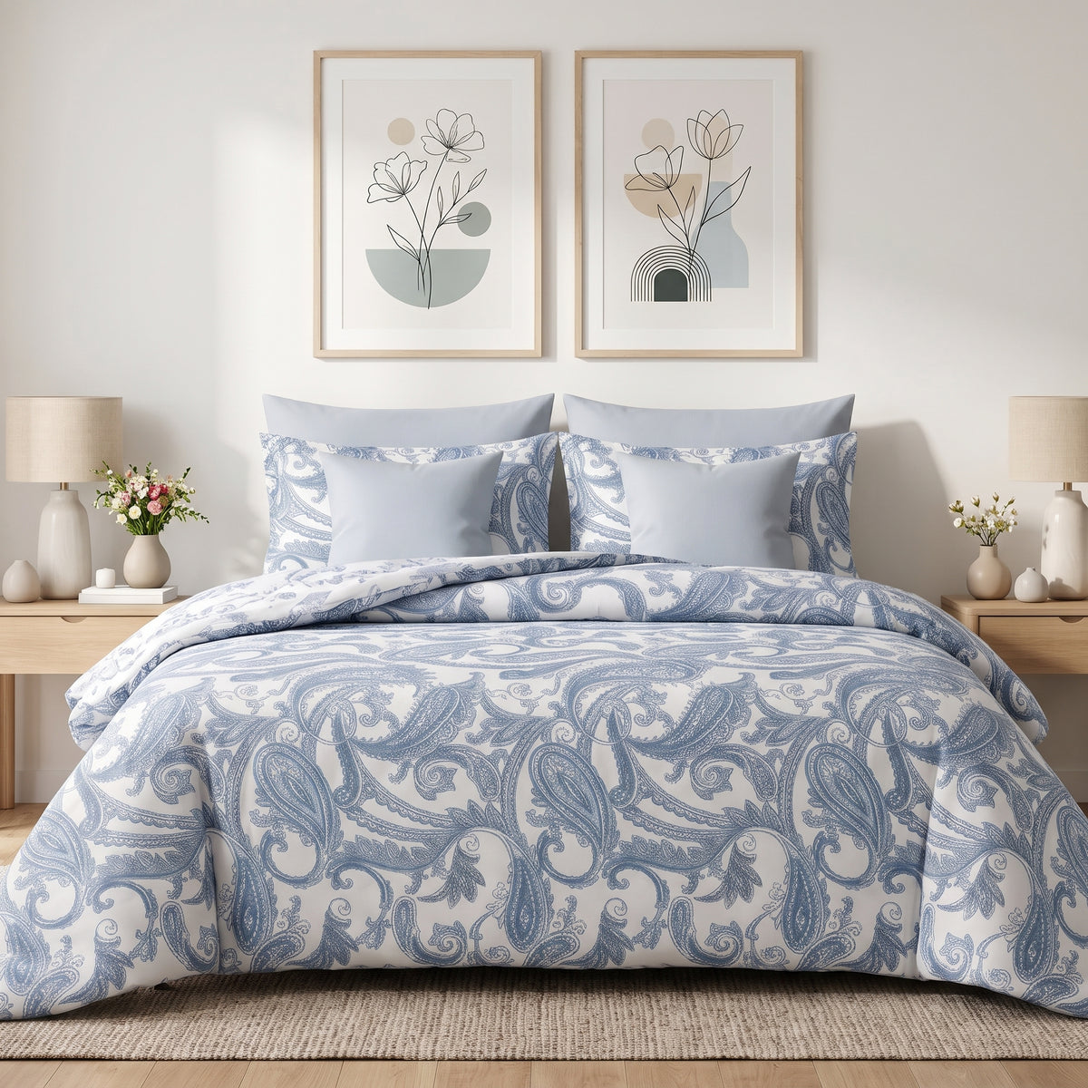 Heritage Paisley Damask Comforter Set