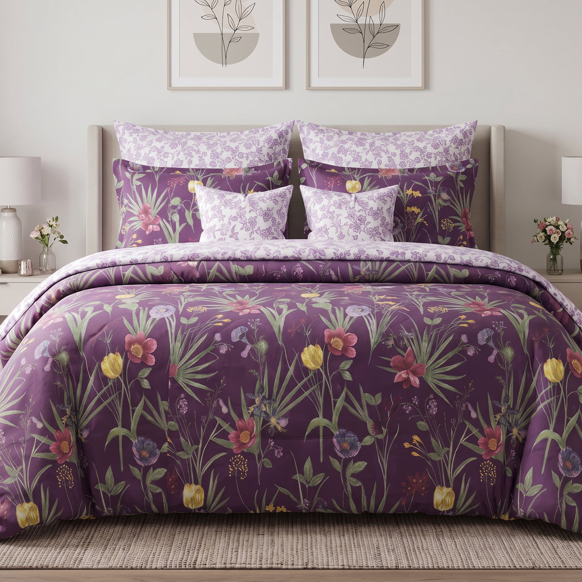 Amethyst Garden Dreams Comforter Set