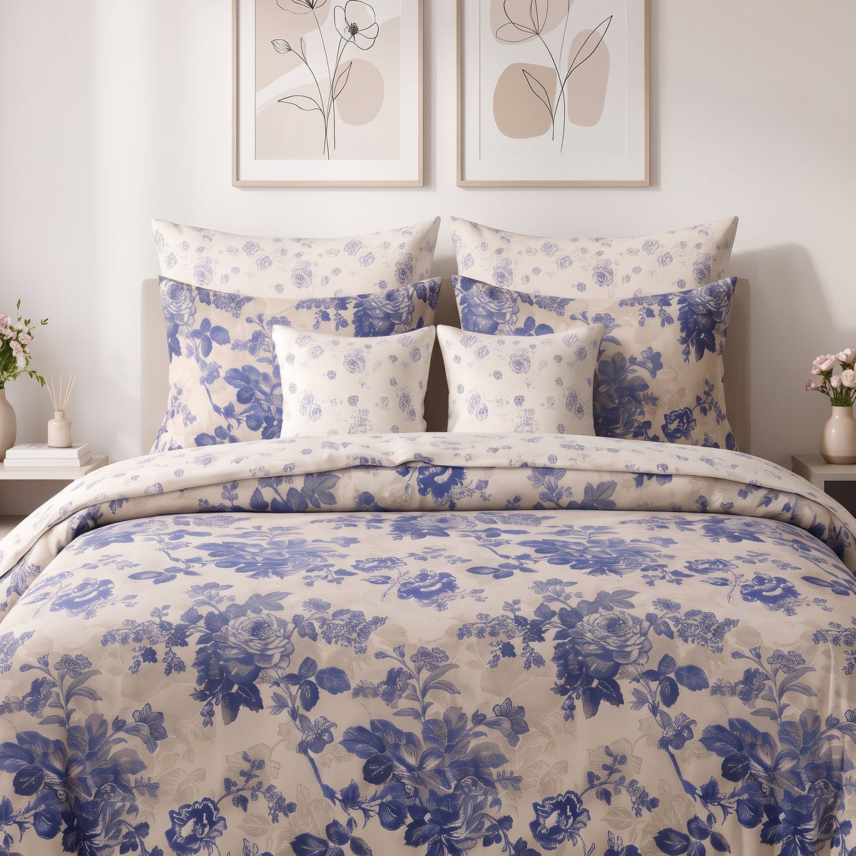 French Porcelain Duvet Cover Set
