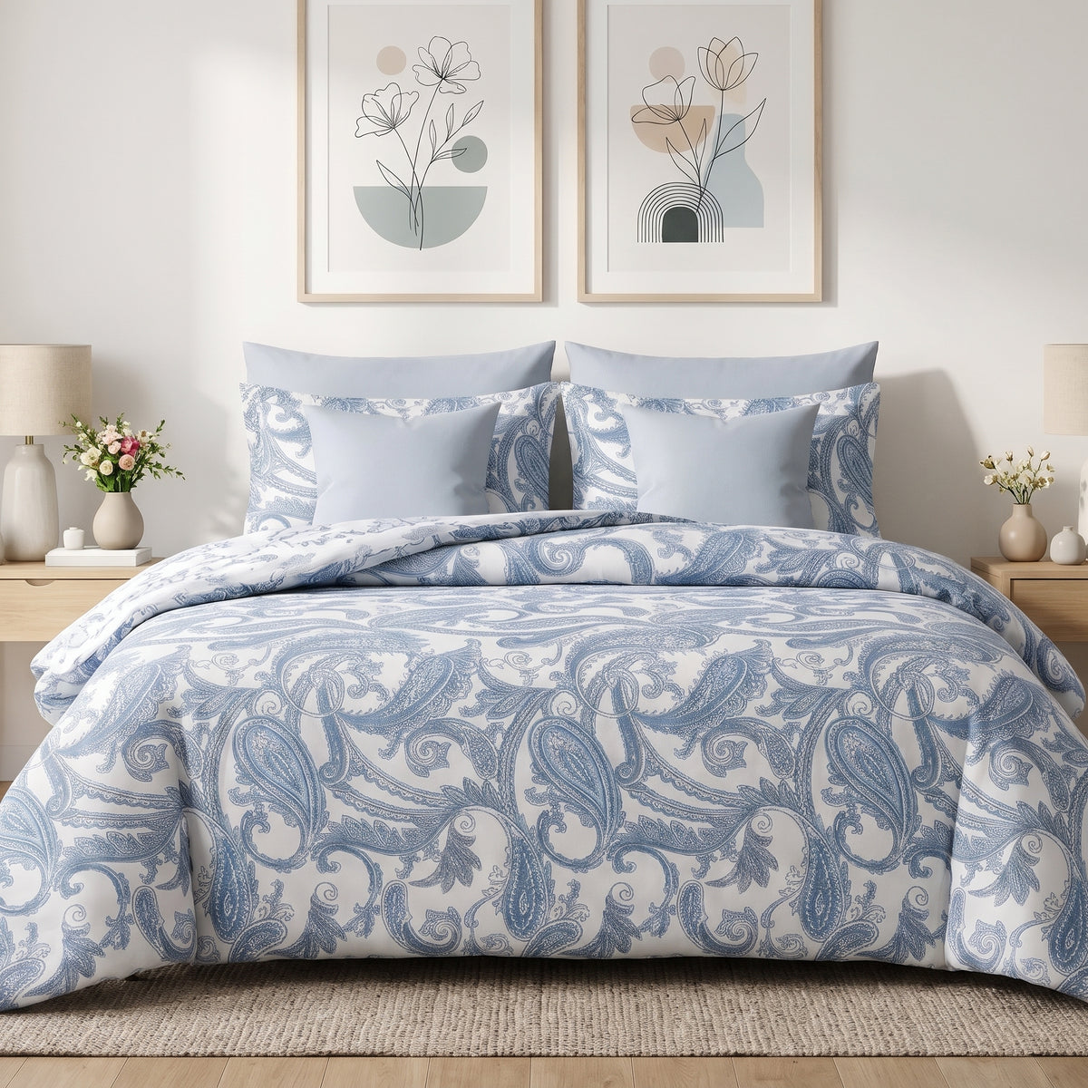 Heritage Paisley Damask Comforter Set