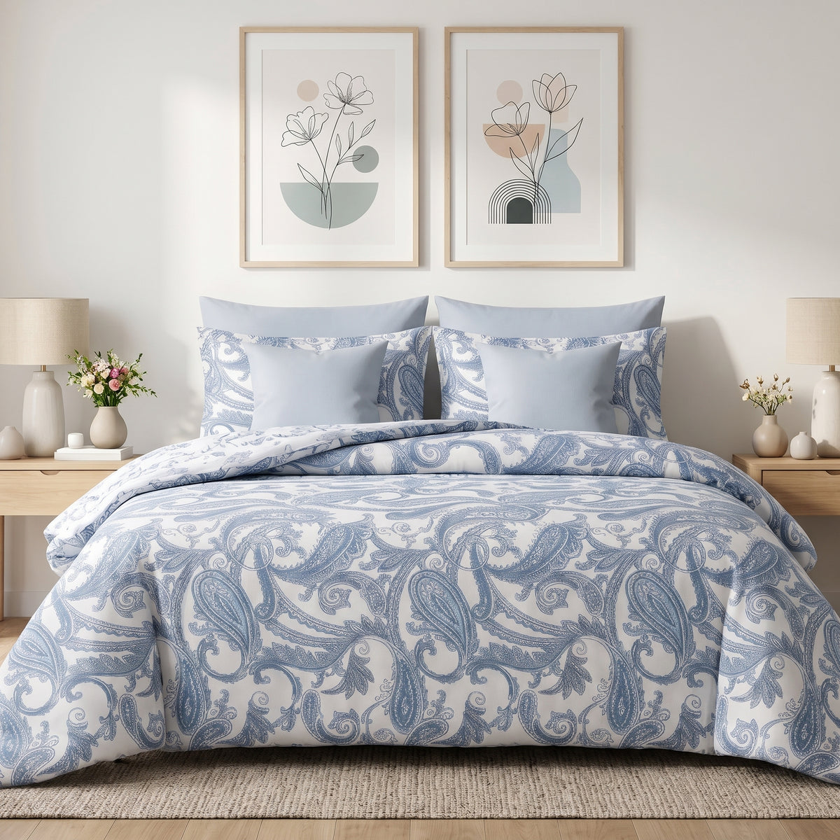 Heritage Paisley Damask Comforter Set