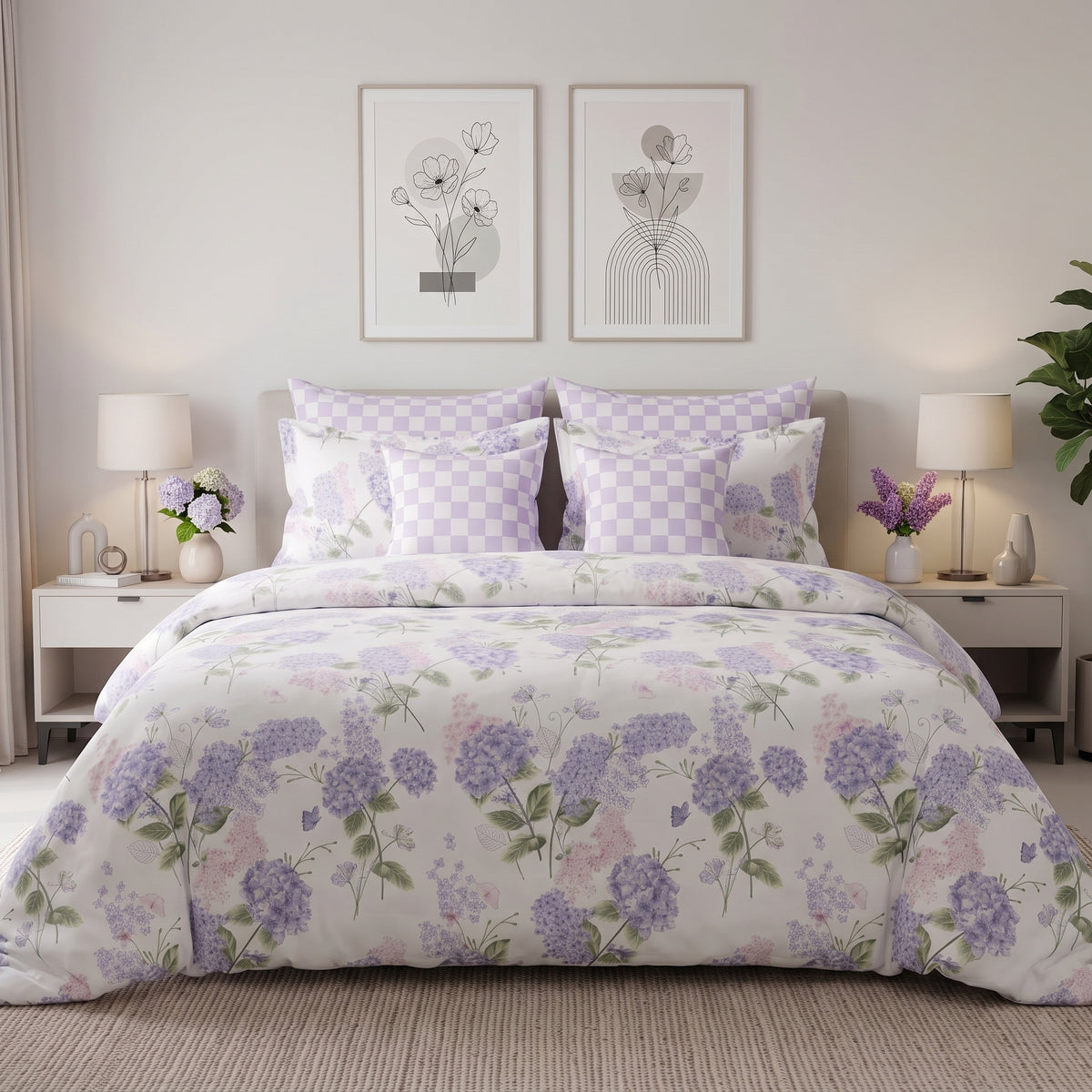 Lilac Bloom Comforter Set