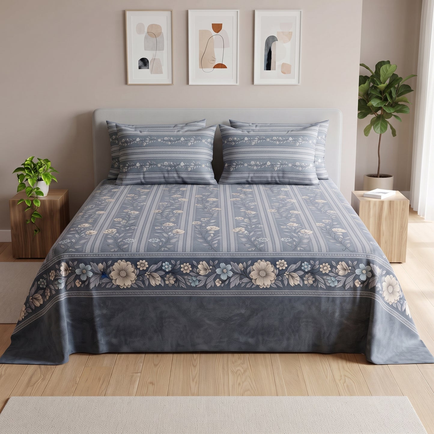 Sapphire Tapestry Bed Sheet Set