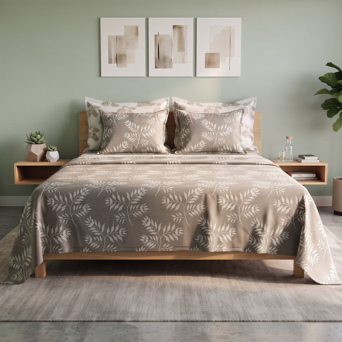 Desert Sand Botanica Bed Sheet Set