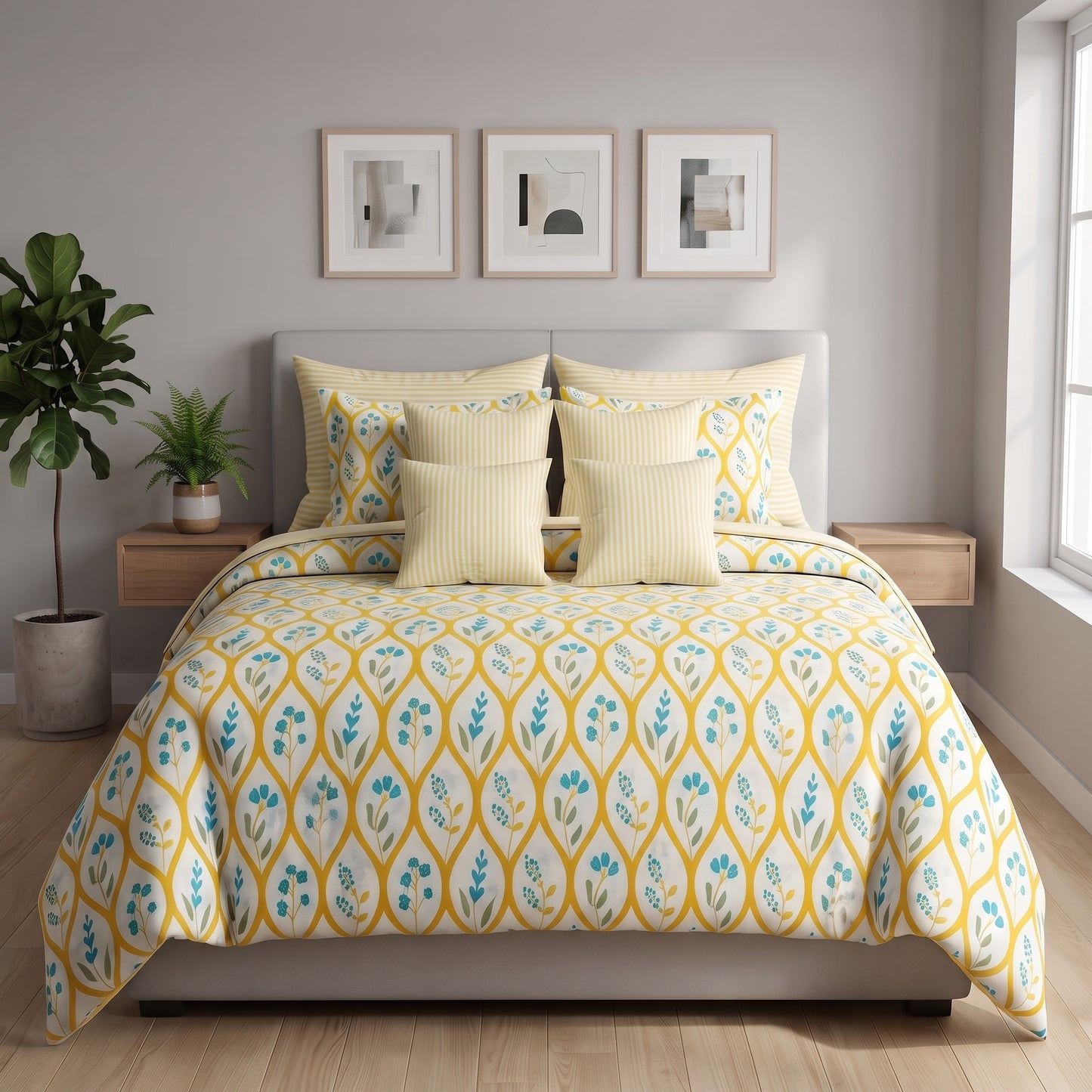 Sunlit Trellis Duvet Cover Set