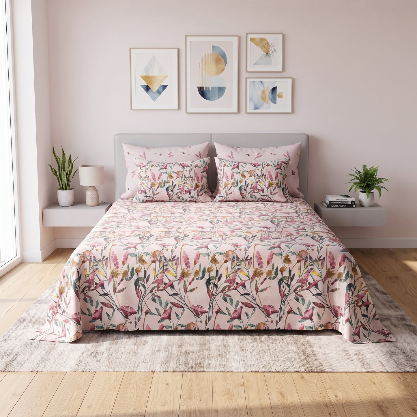Blush Meadow Bed Sheet Set