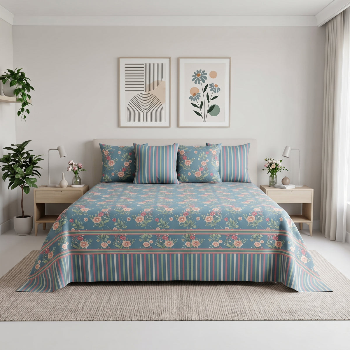 Skyline Petal Bed Sheet Set