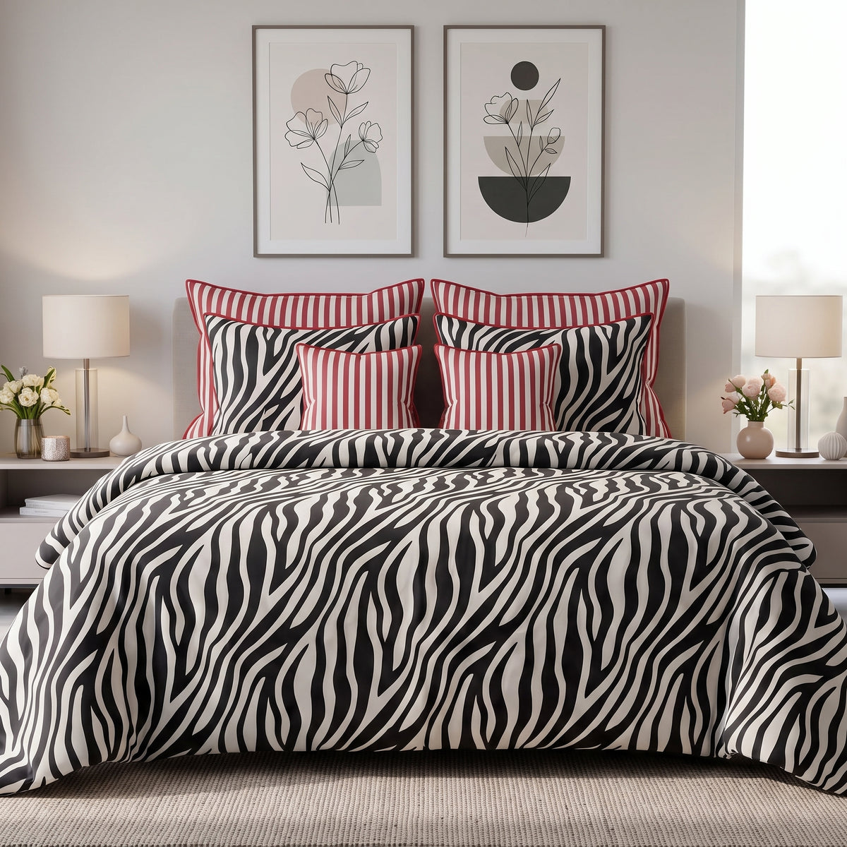 Zebra Stripe Fusion Comforter Set