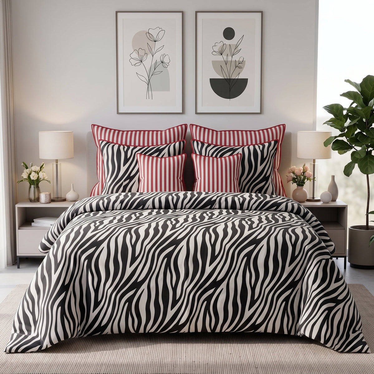 Zebra Stripe Fusion Comforter Set