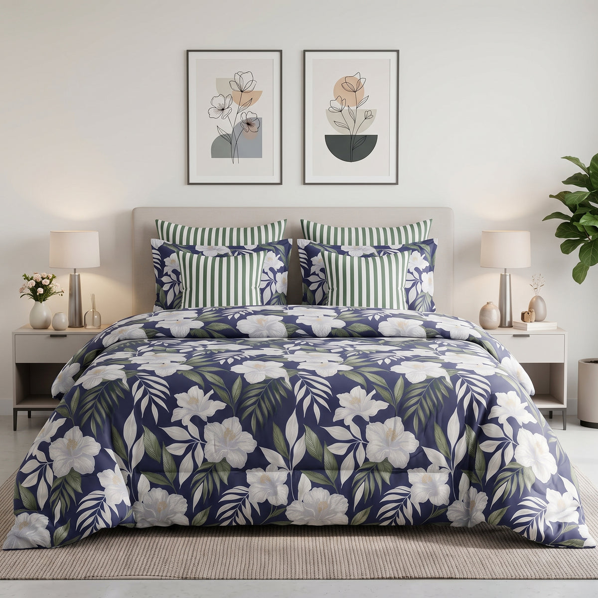 Midnight Jasmine Duvet Cover Set