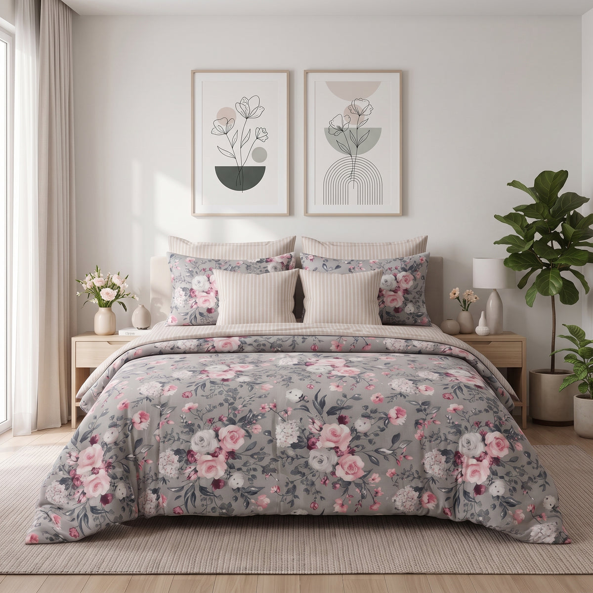 English Cottage Floral Comforter Set