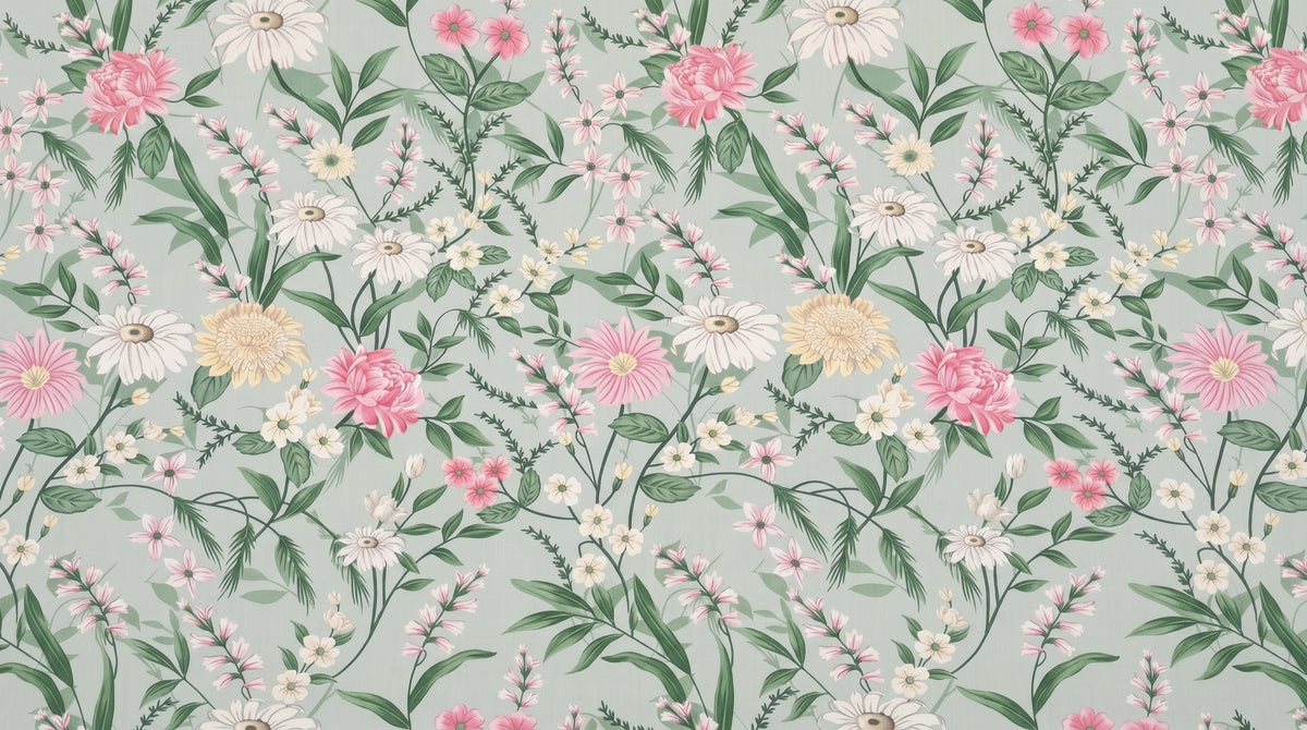 Mint Wildflower Garden Comforter Set