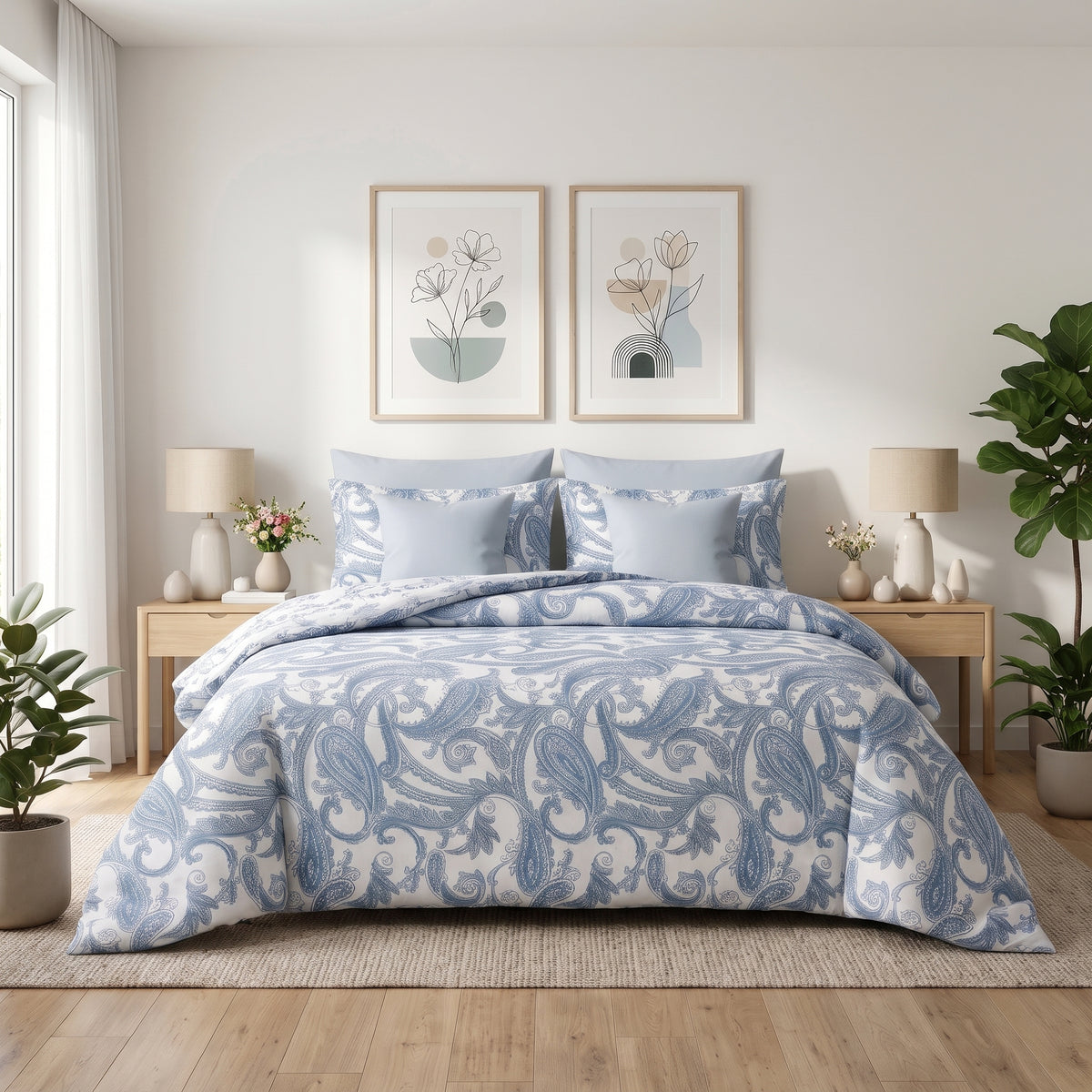 Heritage Paisley Damask Comforter Set