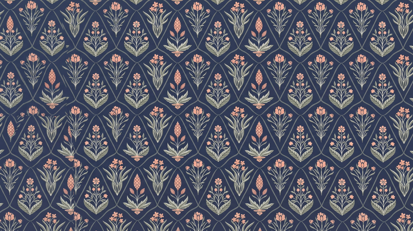 The Sapphire Bloom Comforter Set