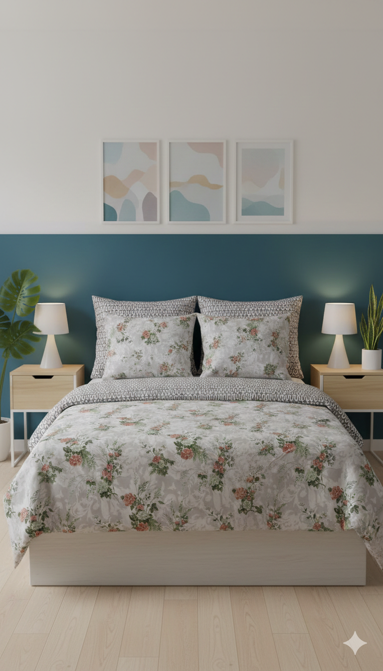 IV787 Cotton Comforter Set - Light Filling