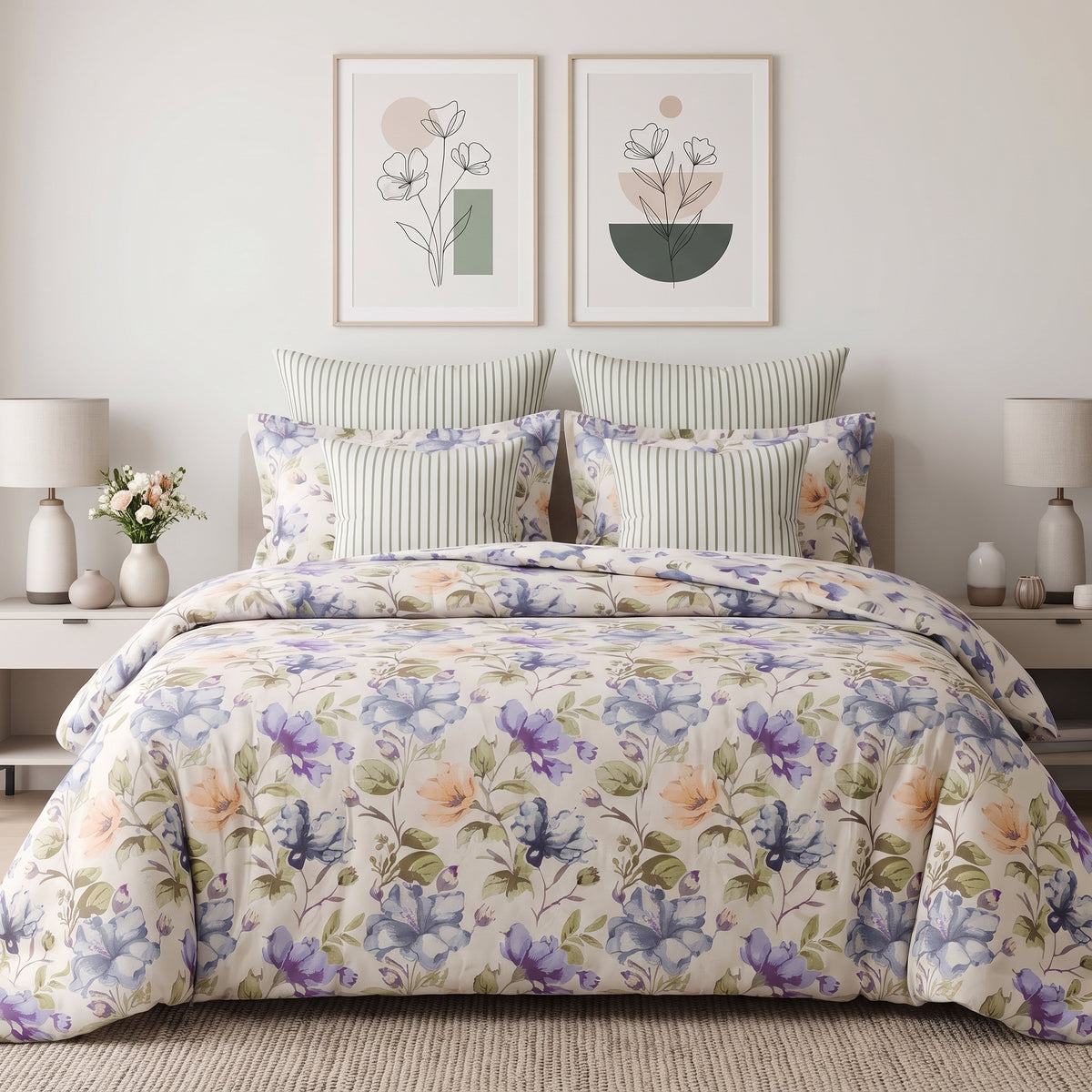 Morning Iris Duvet Cover Set