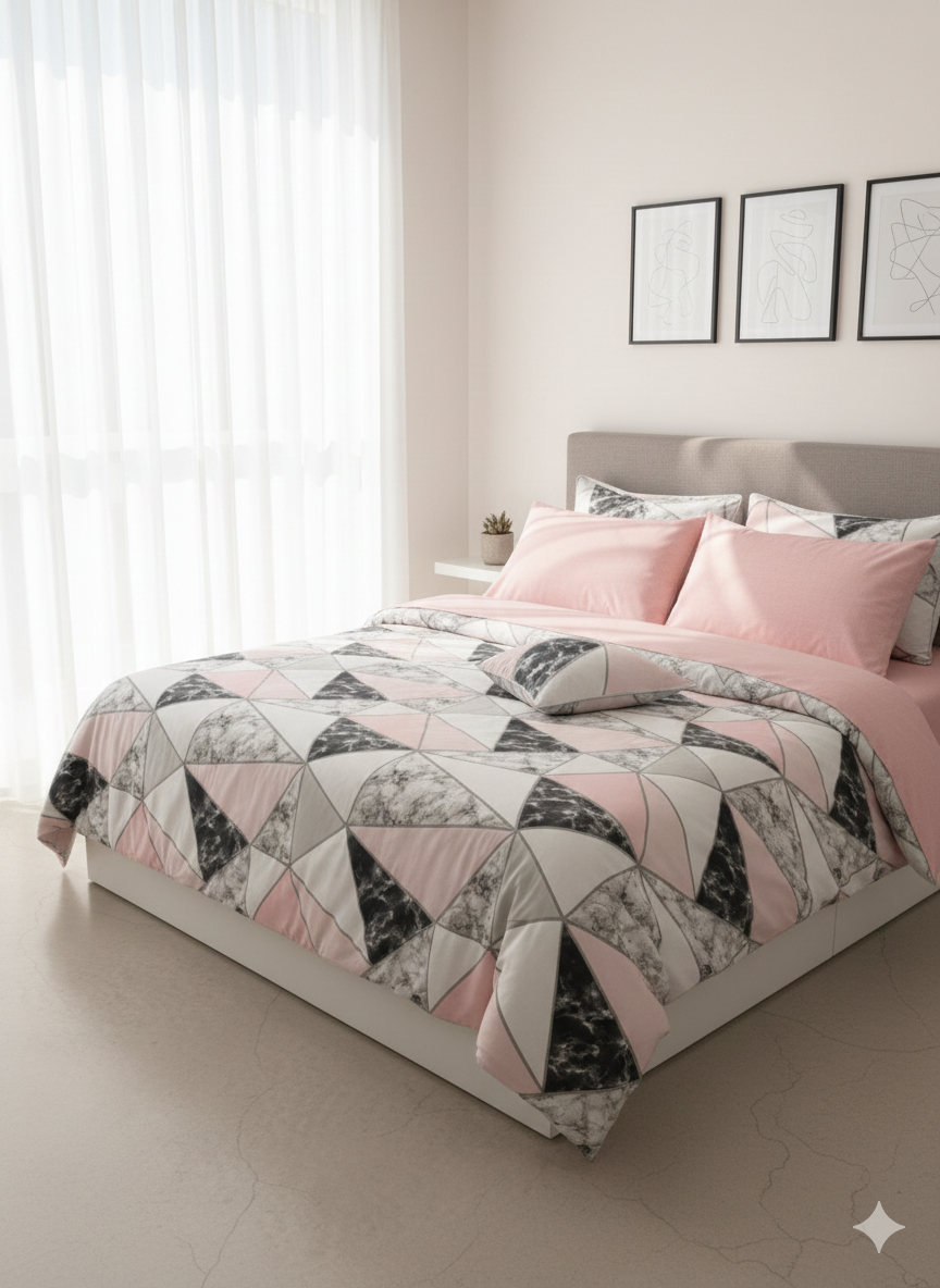 IV547 Cotton Comforter Set - Light Filling