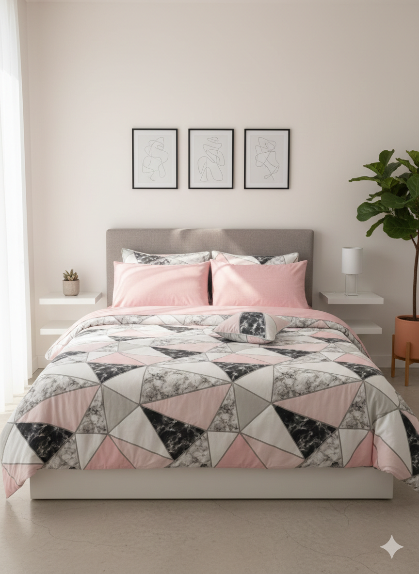 IV547 Cotton Comforter Set - Light Filling