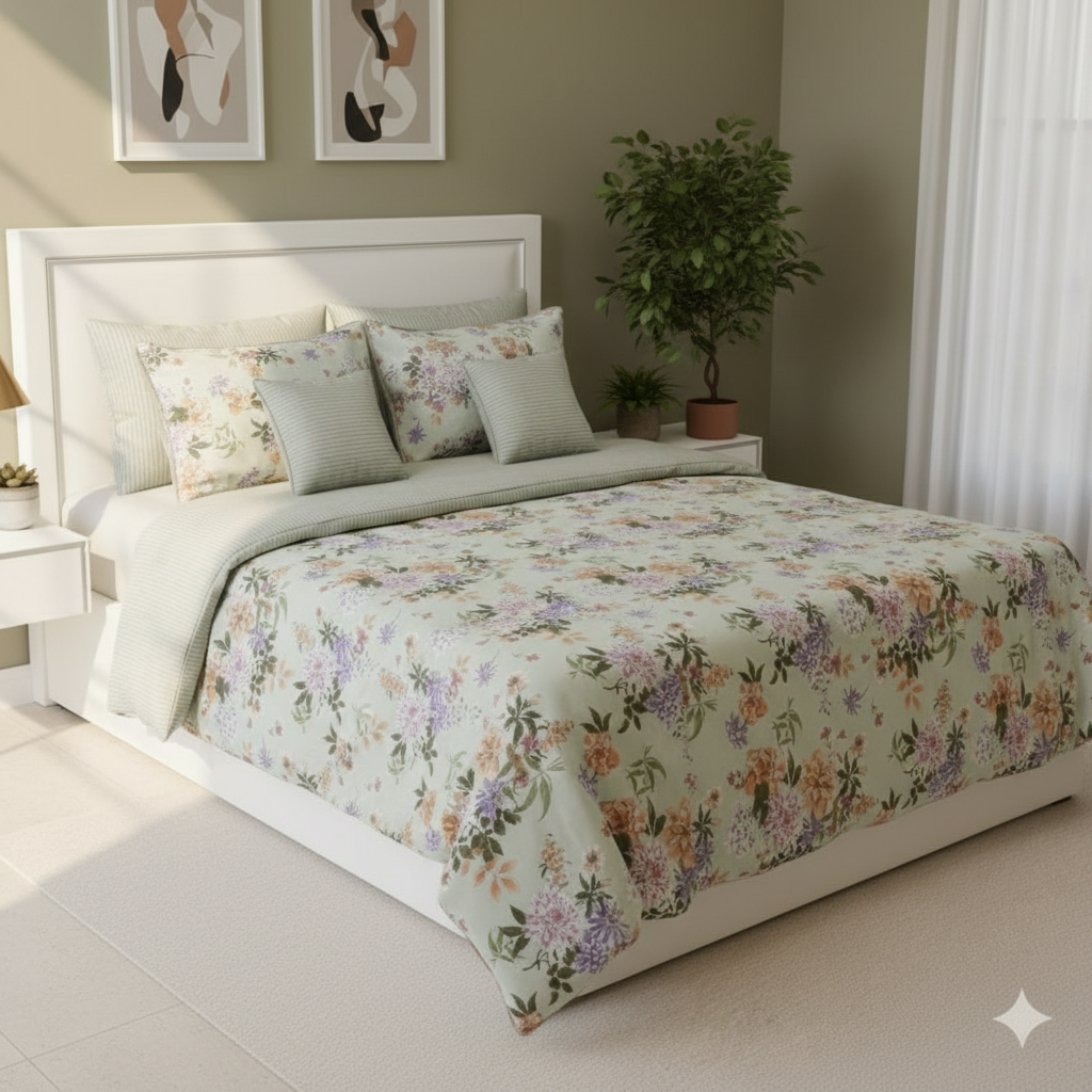 IV772 Cotton Comforter Set - Light Filling
