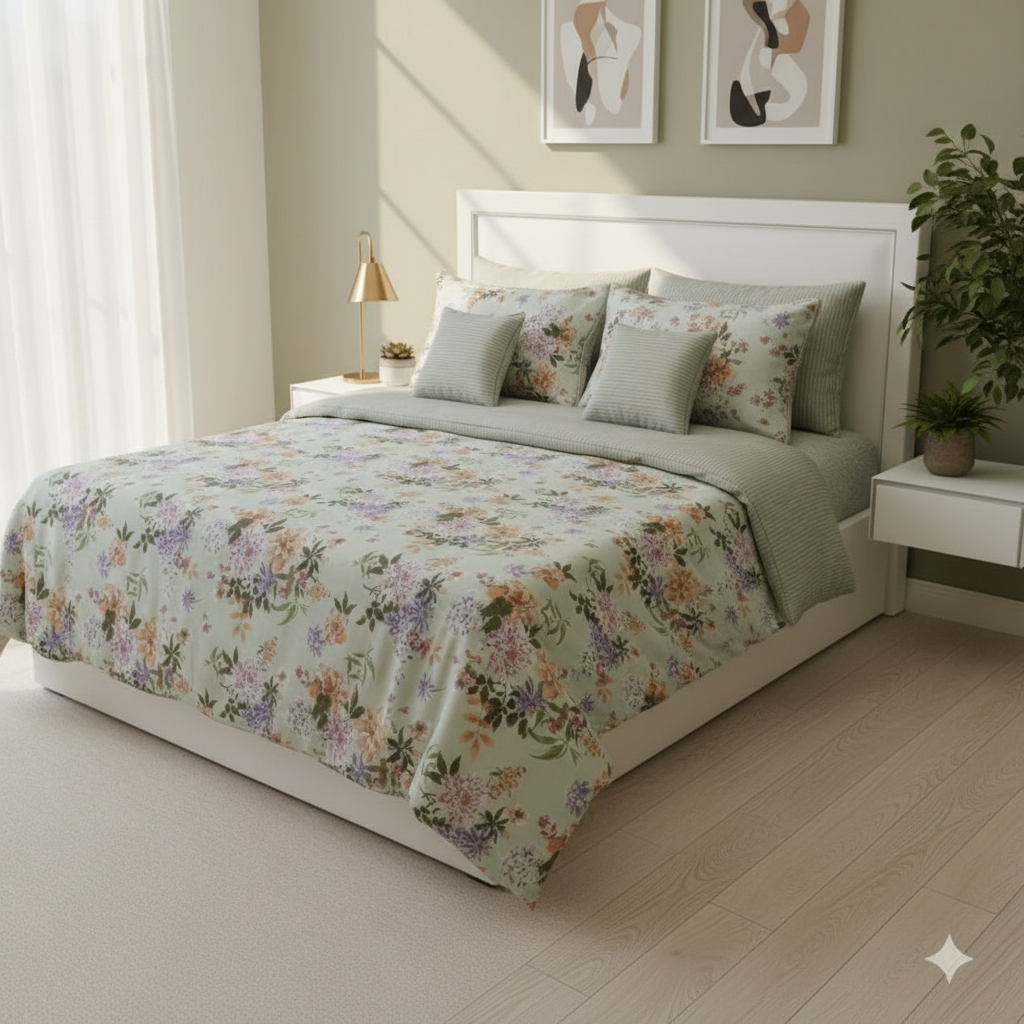 IV772 Cotton Comforter Set - Light Filling