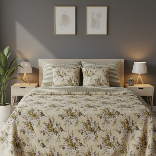 IV794 Cotton Comforter Set - Light Filling