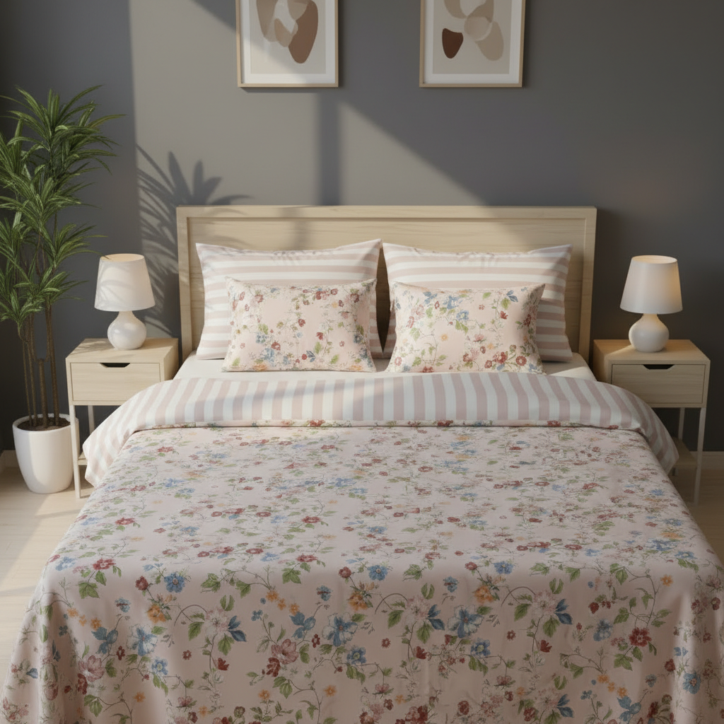 IV795 Cotton Comforter Set - Light Filling